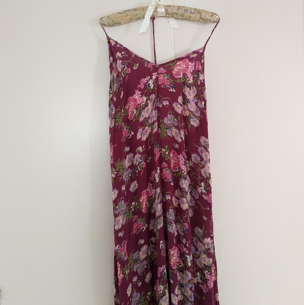 Band of Gypsies floral thigh slit maxi dress